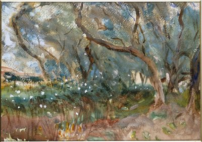 Maisema, Korfu, 1909 tekijältä John Singer Sargent