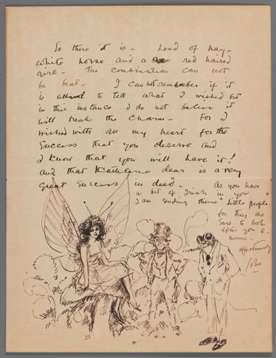 Kirje Kathlene MacDonellille (muste paperille) tekijältä John Singer Sargent