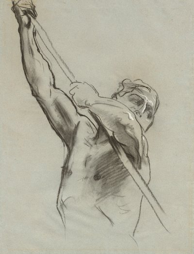 Miesten vartalo sauvan kanssa, 1890-1900. tekijältä John Singer Sargent