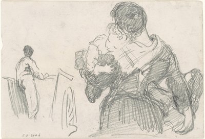 Äiti ja lapsi [recto], n. 1871-1872. tekijältä John Singer Sargent