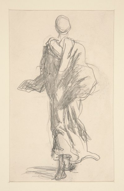 Takanäkymä drapedoidusta hahmosta tekijältä John Singer Sargent