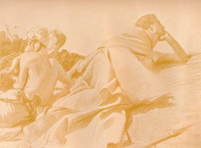 Makaavat hahmot David Saulin leirissä, n. 1905 tekijältä John Singer Sargent