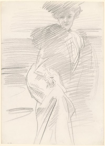 Istuva nainen, n. 1890-1900. tekijältä John Singer Sargent