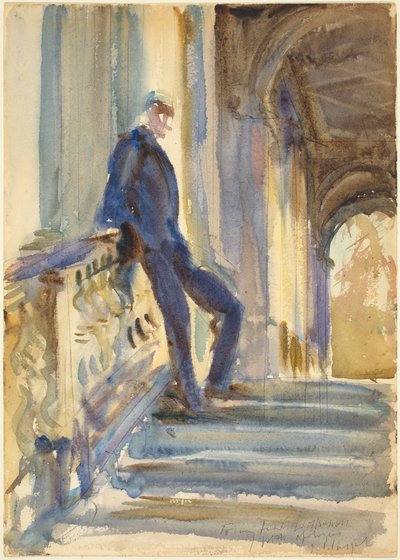 Sir Neville Wilkinson Palladian-sillan portailla Wilton Housessa tekijältä John Singer Sargent