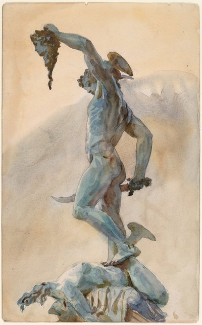 Luonnos Cellinin Perseuksesta tekijältä John Singer Sargent