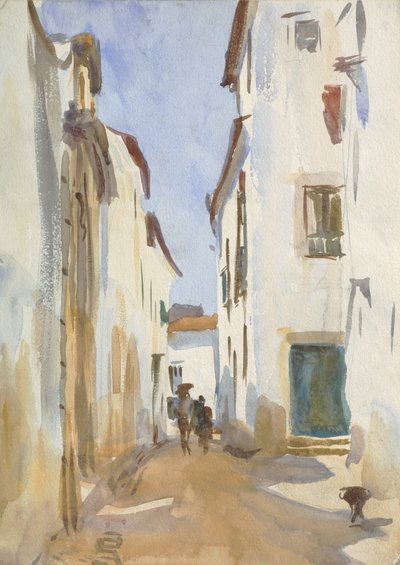 Katu välimerellisessä kaupungissa tekijältä John Singer Sargent