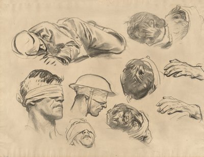 Studies for Gassed, 1918-1919. tekijältä John Singer Sargent