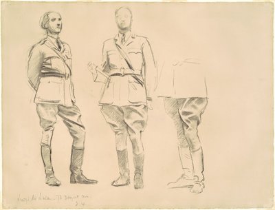 Tutkimuksia ensimmäisen maailmansodan kenraaleille upseereille, 1920-1922. tekijältä John Singer Sargent