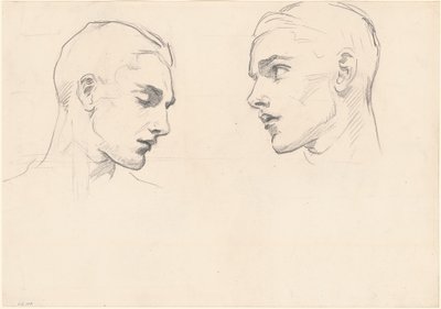 Tutkimuksia miehen päästä, n. 1875. tekijältä John Singer Sargent