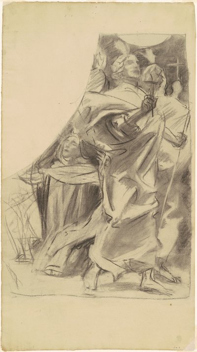 Tutkimus "Uskonton voitto" tekijältä John Singer Sargent