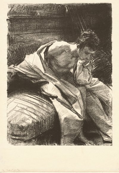 Tutkimus istuvasta miehestä, 1895. tekijältä John Singer Sargent