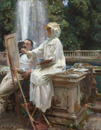 Suihkulähde, Villa Torlonia, Frascati, Italia tekijältä John Singer Sargent