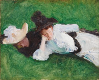 Kaksi tyttöä nurmikolla, 1889 tekijältä John Singer Sargent