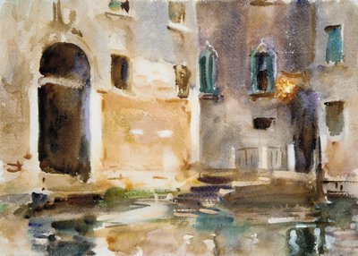 Venetsia, noin 1903 (wc, guassi ja grafiitti valkoiselle paperiarkille). tekijältä John Singer Sargent