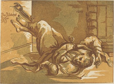 Mies ketjuissa tekijältä John Skippe after Jacopo Tintoretto