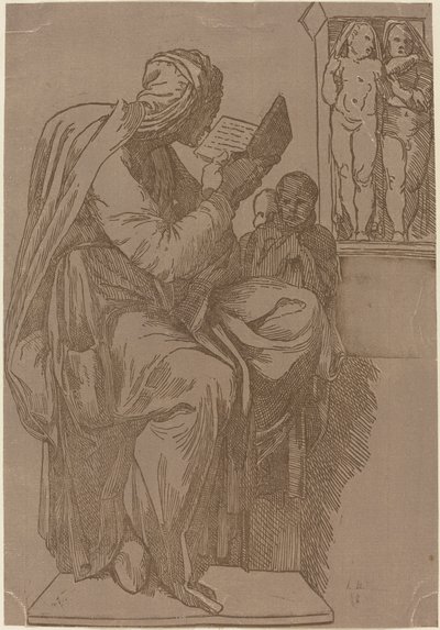Sibylin lukeminen tekijältä John Skippe after Michelangelo