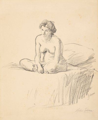 Istuva alaston tekijältä John French Sloan