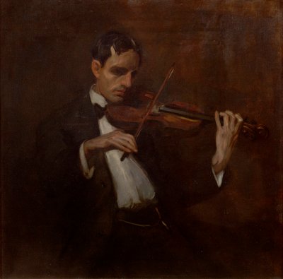 Viulisti - Will Bradner (öljy kankaalle) tekijältä John French Sloan