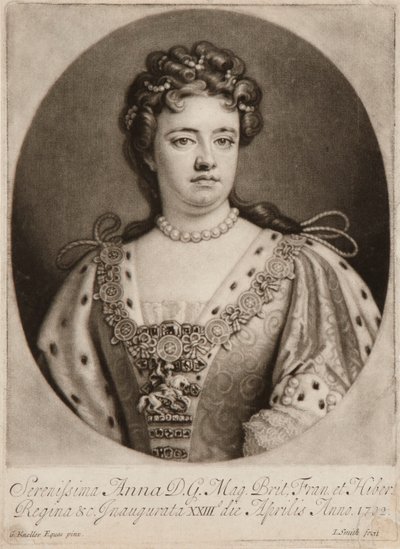 Queen Anne (mezzotint) tekijältä John Smith