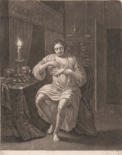 Nainen riisuutumassa tekijältä John Smith