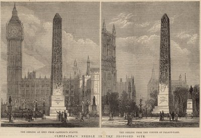Cleopatras Needle ehdotetussa paikassa tekijältä John Sulman