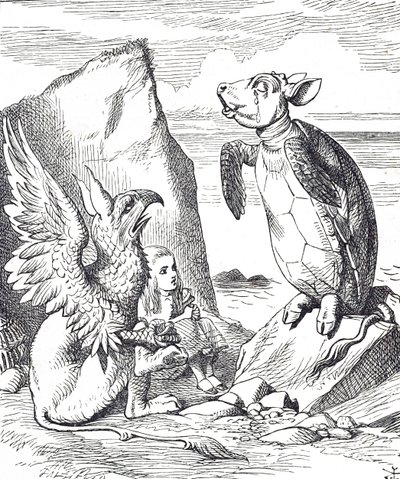 Liisa, pilkkakilpikonna ja gryphon Liisa seikkailuista ihmemaassa tekijältä John Tenniel