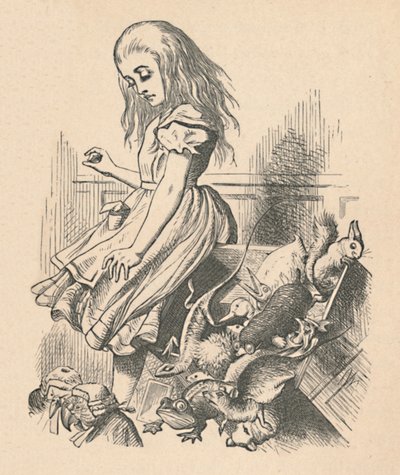 Liisa ja eläimet. Kaaos ja tuomioistuin, 1889 tekijältä John Tenniel