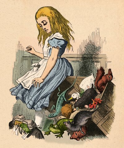 Liisa ja eläimet. Kaaos ja tuomioistuin, 1889 tekijältä John Tenniel