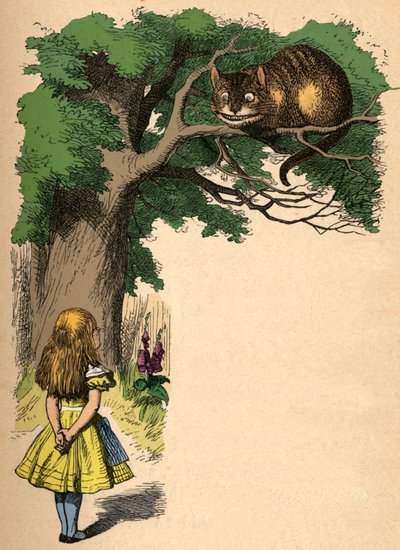 Alice ja Cheshiren kissa, 1889 tekijältä John Tenniel