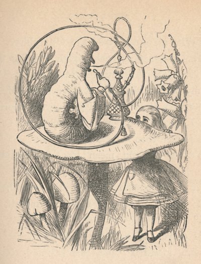 Liisa ja toukka, 1889 tekijältä John Tenniel