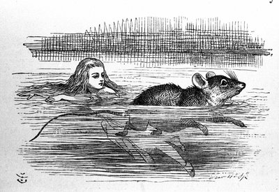 Lewis Carroll (E. Dodgson) Liisa ihmemaassa. Kuvitus Tennielin ensimmäisestä painoksesta tekijältä John Tenniel