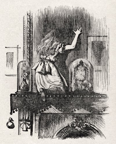 Alice lasin läpi tekijältä John Tenniel