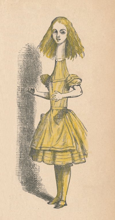 Liisa pitkällä kaulalla, 1889 tekijältä John Tenniel