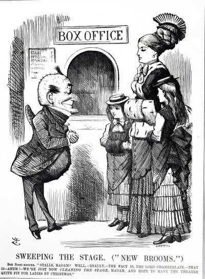 Sarjakuva nimeltä "Yleinen säädyllisyys vai sensuuri?" tekijältä John Tenniel