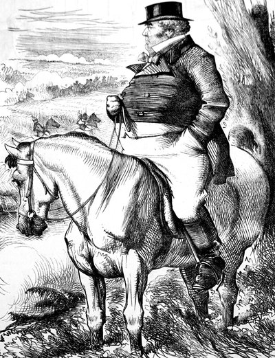 John Bull katsomassa syksyn liikkeitä tekijältä John Tenniel