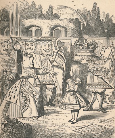 Pois päällään! Liisa ja punainen kuningatar, 1889 tekijältä John Tenniel