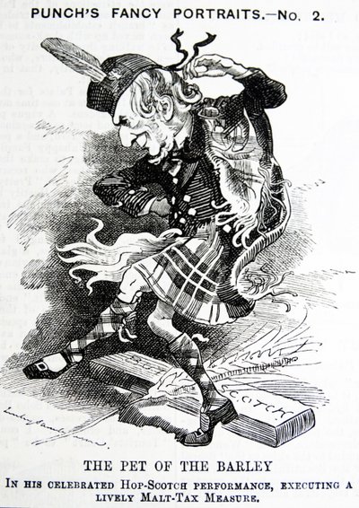 William Ewart Gladstonea kuvaava poliittinen satiiri tekijältä John Tenniel