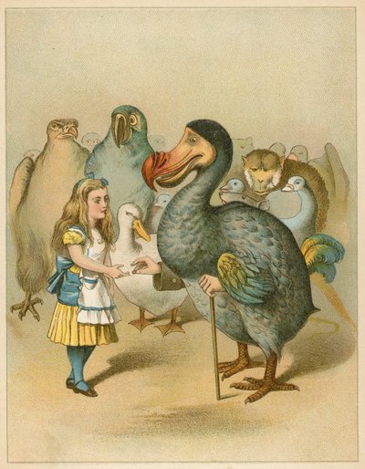 Dodo esitteli juhlallisesti sormustimen Liisa seikkailuista ihmemaassa tekijältä John Tenniel