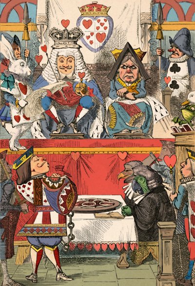 Sydänten kuningas ja kuningatar hovissa, 1889 tekijältä John Tenniel
