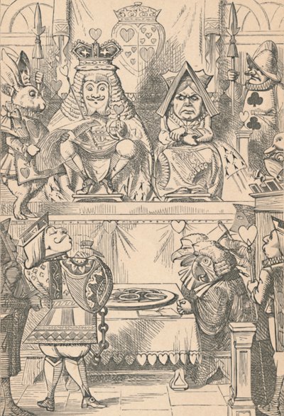 Sydänten kuningas ja kuningatar hovissa, 1889 tekijältä John Tenniel