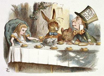 Hullun Hatuntekijän teekutsut tekijältä John Tenniel
