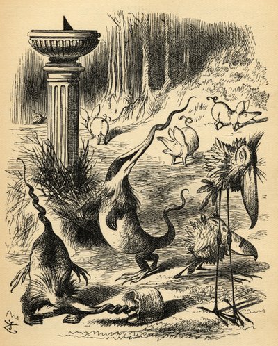 Slithy Toves. Kuvitus Sir John Tenniel tekijältä John Tenniel