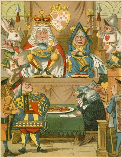 Oikeudenkäynti Alicen seikkailuissa ihmemaassa tekijältä John Tenniel
