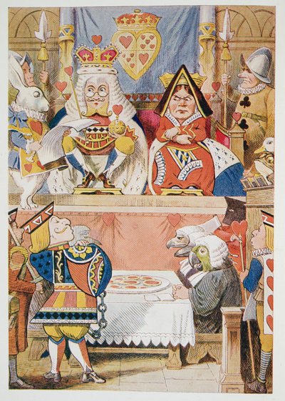 Sydänroiston koettelemus, julkaisusta Alices Adventures in Wonderland and Through the Looking-Gass and Through the Looking-Gass and Through the Looking-Glass and Through and Through the Looking-Glass and Through the Through-and Through and Through the Look tekijältä John Tenniel