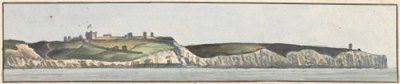 Dover Castle, North East, 1/2 North (yksi viidestä piirustuksesta yhdellä telineellä) tekijältä John Thomas Serres