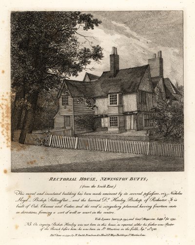 Rectorial House, Newington Butts tekijältä John Thomas Smith