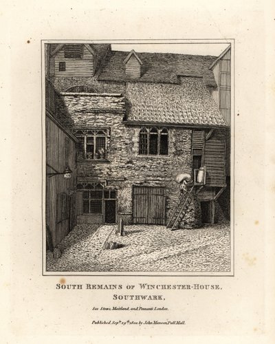 Winchester Housen eteläiset jäänteet, Southwark tekijältä John Thomas Smith