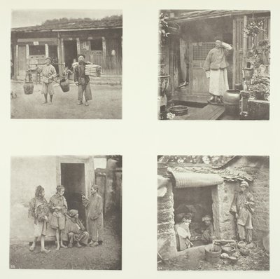 Foochow Coolies, Foochow-etsivä, Varkaiden päällikkö, Kerjäläiset kiertueella, c. 1868. tekijältä John Thomson