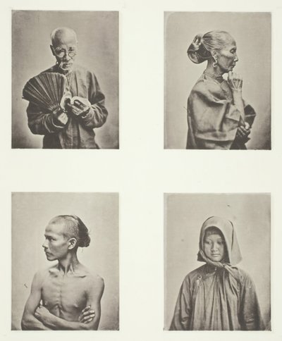 Neljä päätä, työväenluokan tyypit, c. 1868. tekijältä John Thomson