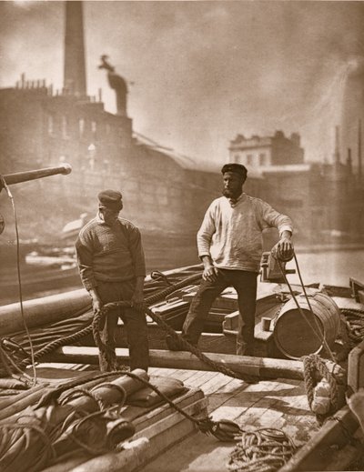 Työntekijät "Silent Highwaylla", "Street Life in London", 1877-78 (woodburytype) tekijältä John Thomson